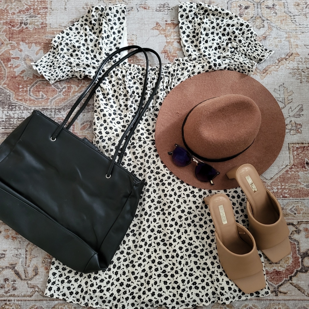 Trixxi clothing company floral print mini off the shoulder dress